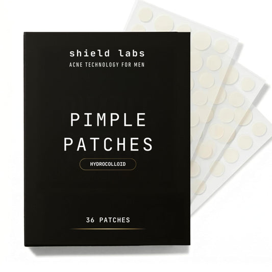 Shield Pimple Patches for Men and Boys, Invisible Hydrocolloid Spot Treatment for Acne Blemishes & Breakouts, 36 Count, Pack of 1