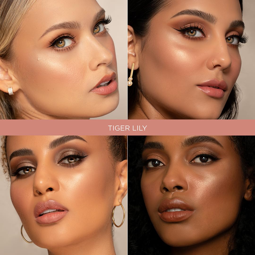 Sigma Beauty Peachy Gold Metallic Blush Palette - Long Lasting Blush Pressed Powder - Gluten Free, Cruelty Free, Vegan Makeup Palette - Tiger Lily