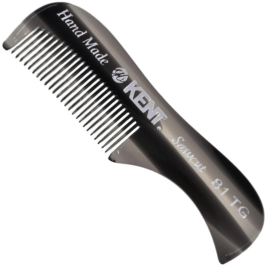 Kent A 81T Black Graphite X-Small Men's Beard Mustache Pocket Comb, Fine Toothed for Facial Hair Grooming and Styling. Hand-Made of Quality Cellulose Beauty and Personal Care KENT