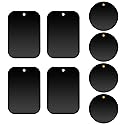 Cellet Pack of 8 Metal Plate Replacement Magnet Disk with 3M Strong Sticky Adhesive for Magnetic Cradle-Less Cup Holder, Dashboard, Windshield, CD…