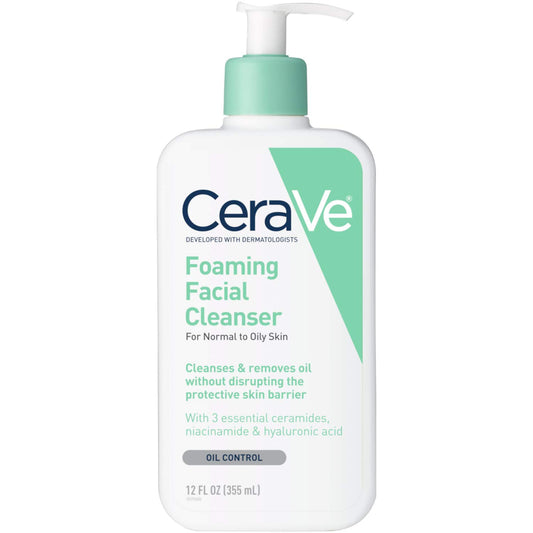 CeraVe Foaming Facial Cleanser 12 oz (Pack of 4)