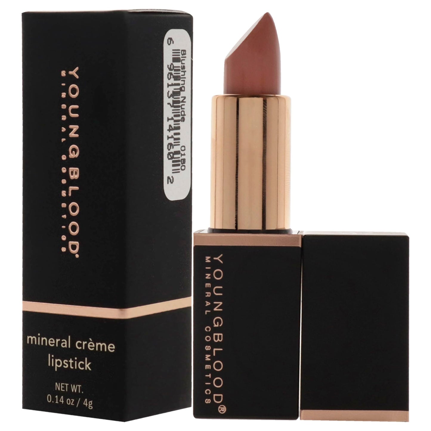 Youngblood Mineral Creme Lipstick - Blushin Nude for Women - 0.14 oz Lipstick