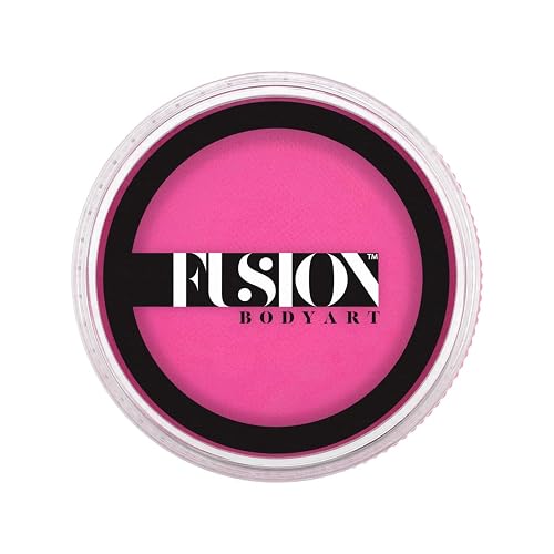 Fusion Body Art Pro Face Paint | Prime Pink Sorbet (32gm), Professional Quality Water Activated Face and Body Paint Supplies Single Makeup Cake