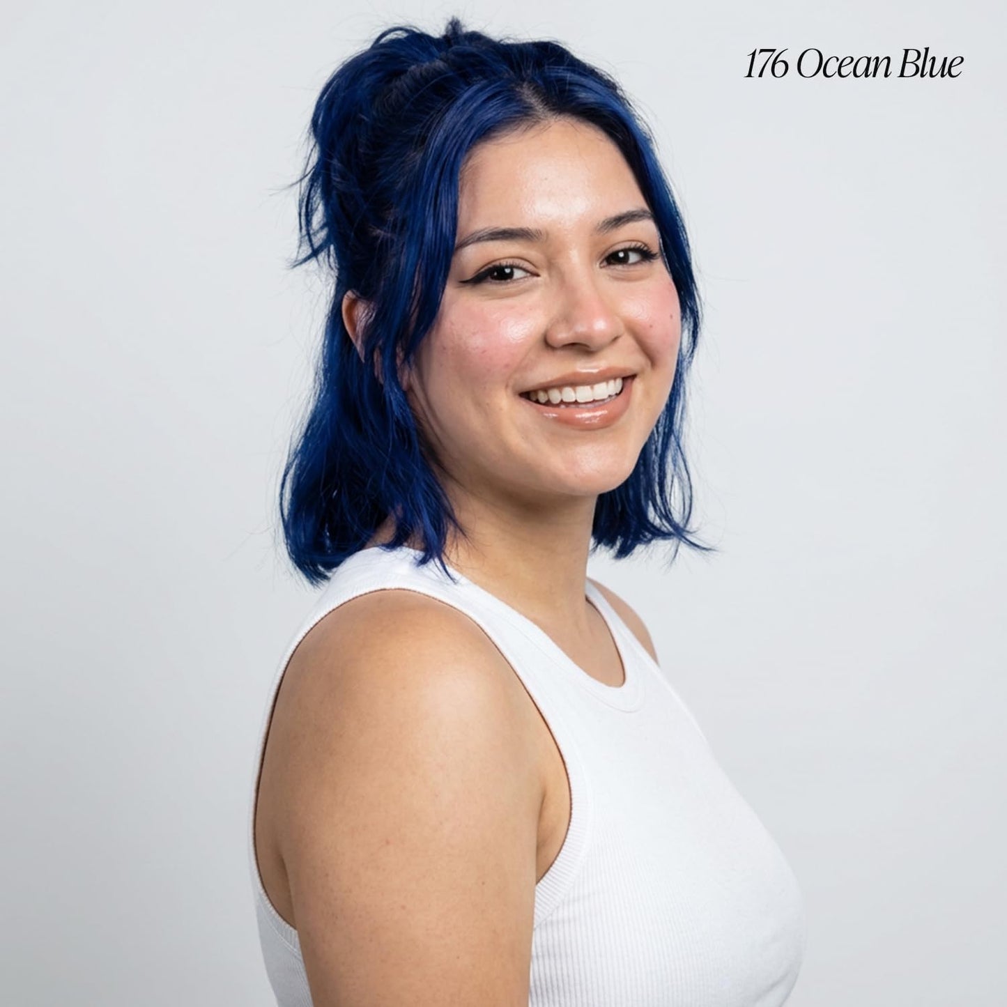 Adore Semi Permanent Hair Color (176 Ocean Blue) | Vegan & Cruelty-Free Blue Hair Dye | No Ammonia, No Peroxide, No Alcohol | 4 Fl Oz