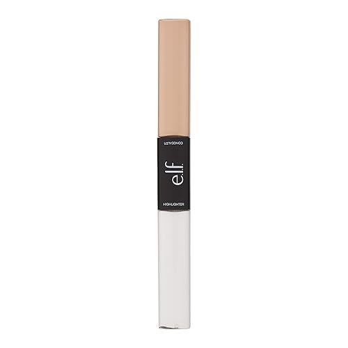 e.l.f. Cosmetics Cosmetics Cosmetics Undereye Concealer & Highlighter, Dual-Ended Stick Conceals blemishes & Brightens Skin, Medium