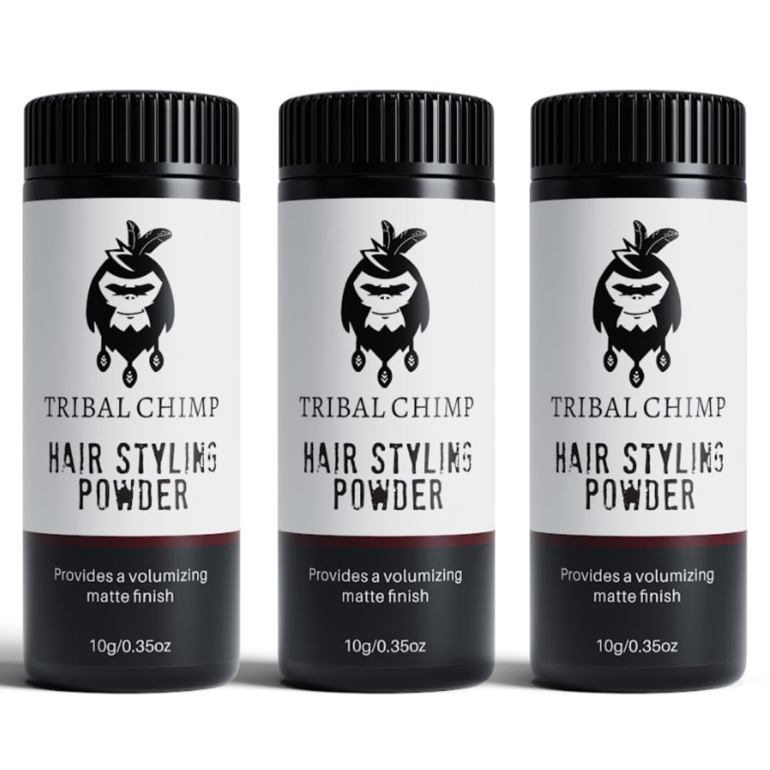 Tribal Chimp Hair Styling Powder, All-day Invisible Hold Hair Volumizer and Texture Powder for Men and Women, Styling Powder with Matte Finish