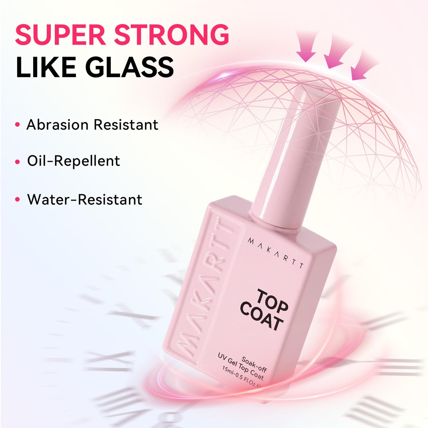Makartt Gel Top Coat: 2 PCS 15ml No Wipe Top Coat Gel Nail Polish Upgrade Diamond-Shine Long-Lasting Clear Gel Polish Soak Off UV LED Lamp Needed Home Beauty and Personal Care Makartt