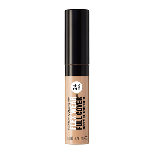 Revlon ColorStay Flex Wear, Full Cover Non-Creasing Concealer, Infused with Hyaluronic Acid & Vitamin E, Flexible Longwear, 040 Medium, 0.34 Fl Oz