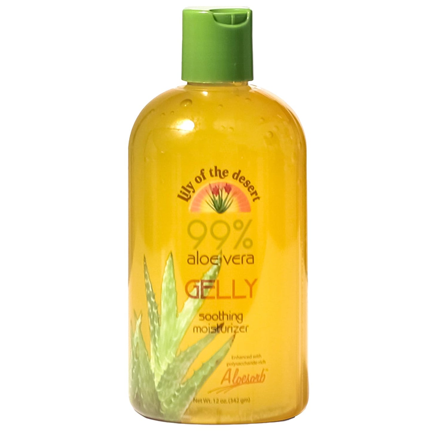 Lily Of The Desert Gelly Moisturizer - 99% Organic Aloe Vera Gel for Skin, After Sun Care with Aloe, Vitamin E Oil, and Vitamin C for Sunburn Relief