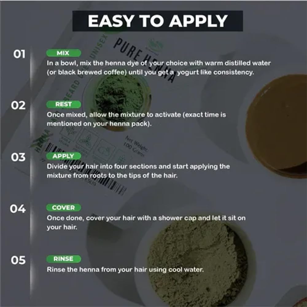 200 Grams - 100% Pure Henna Powder For Hair Dye - Red Henna Hair Color, Best Red Henna For Hair - The Henna Guys