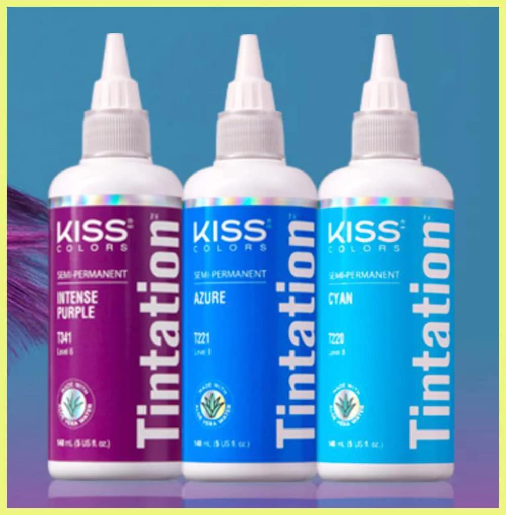 Red by Kiss Tintation Semi-Permanent Hair Color, Aloe Vera Water Based, Argan Oil, Olive Oil, Collagen & Keratin, Long-Lasting Color Dye (Vivid