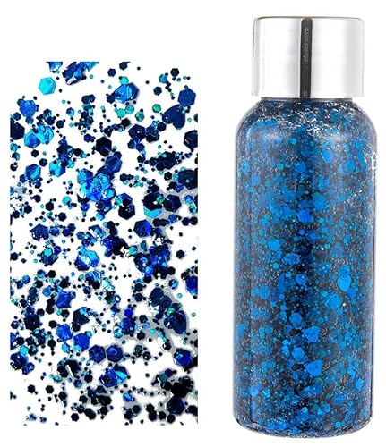 Body Glitter Gel, Face Glitter Body Glitter Liquid Eyeshadow, Face Hair Nail Glitter, Holiday Glitter Makeup (5)