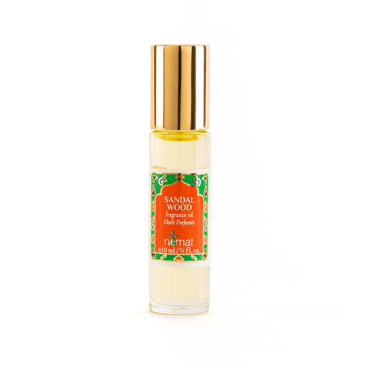 Sandalwood Perfume Oil Roll-On - Sandal Wood Fragrance Oil Roller (No Alcohol) Perfumes for Women and Men by Nemat Fragrances, 10 ml / 0.33 fl Oz Beauty & Personal Care Nemat International