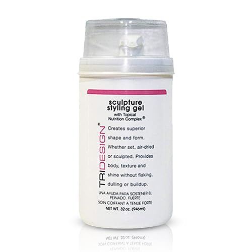 TRIDESIGN Hair Styling Gel, 32 oz - Medium Hold with Shine for Men and Women