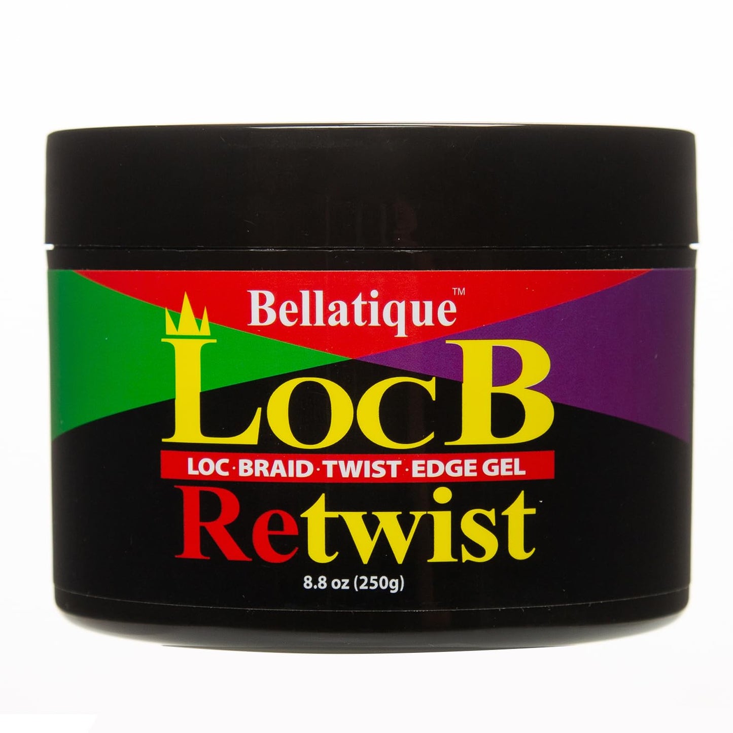 Loc B Retwist Loc, Braid, Twist, Edge Gel for Natural, Relaxed, Dry, Dull, & Brittle Hair (8.81 oz)