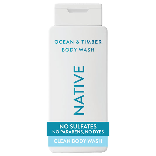 Native Body Wash Contains Naturally Derived Ingredients | For Women & Men, Sulfate, Paraben, & Dye Free Leaving Skin Soft and Hydrated | Ocean