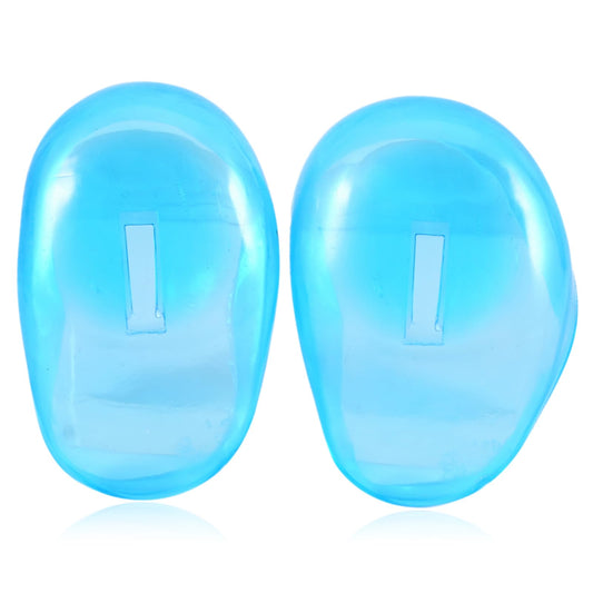 Plastic Ear Cover, 2pcs Blue Ear CoverShield Anti Staining Ear Cover Guard Protector Water Proof Bathing Shower Caps for Hair Salon Beauty and Personal Care equlup