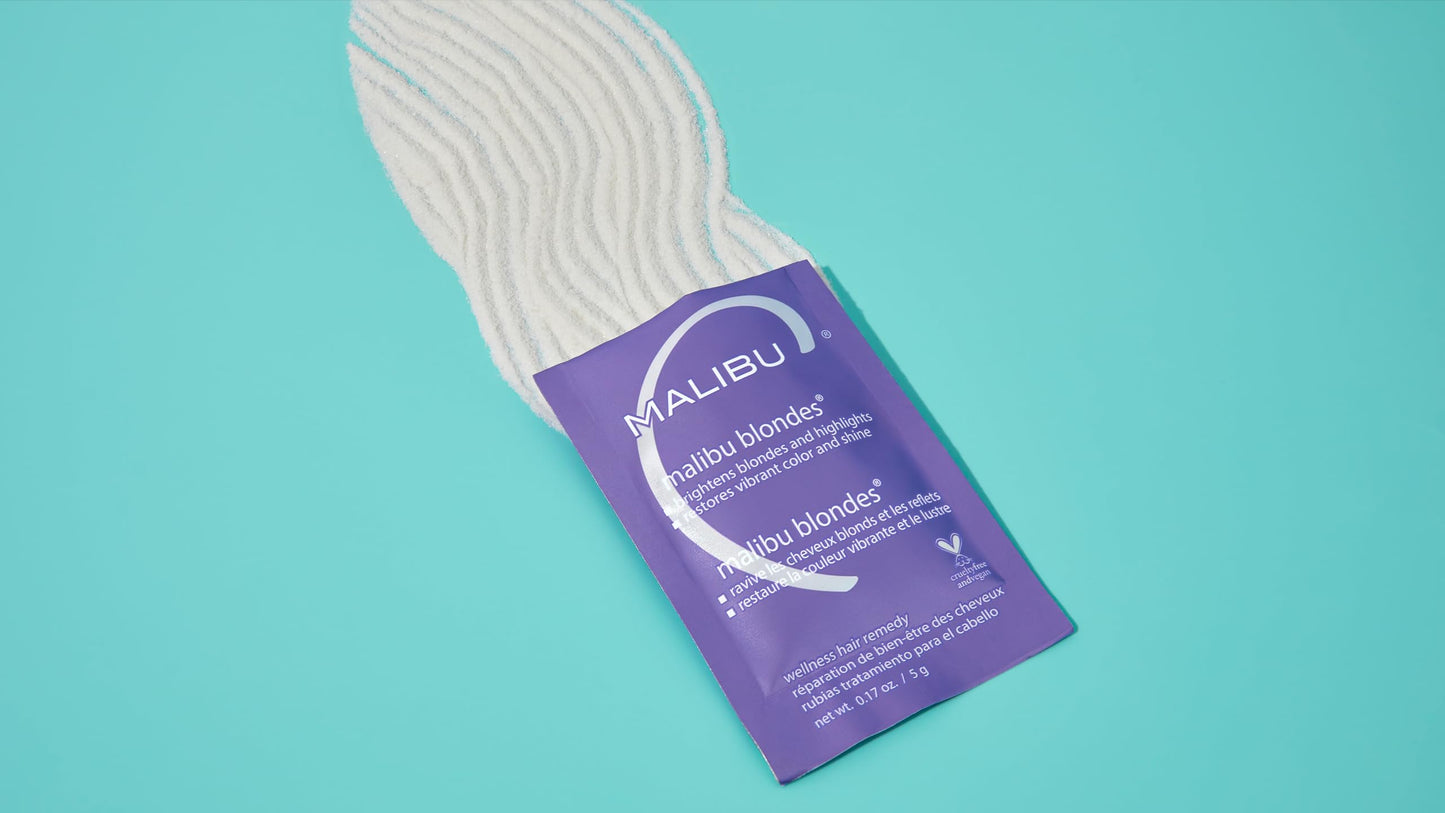 Malibu C Blondes Wellness Remedy - Removes Discoloration from Bleached, Highlighted or Natural Blonde Hair + Restores Vibrance and Shine with Vitamin