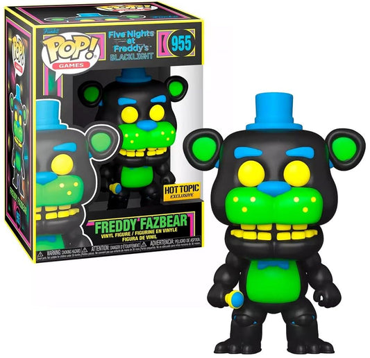 Funko Five Nights at Freddy's Pop Games Freddy Fazbear Blacklight Vinyl Figure Hot Topic Exclusive