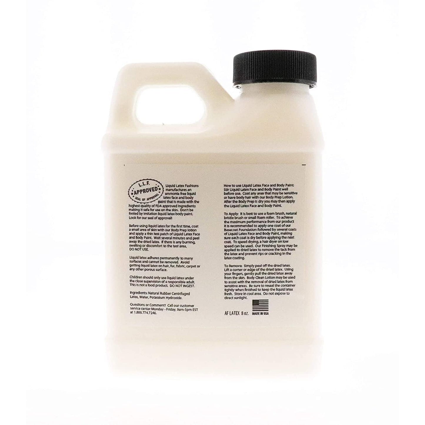 Liquid Latex Fashions - Ammonia Free Halloween Easy Peel Off Body Paint, Ideal for Art, Theater, Parties, School Plays, Cosplays and Concerts, White