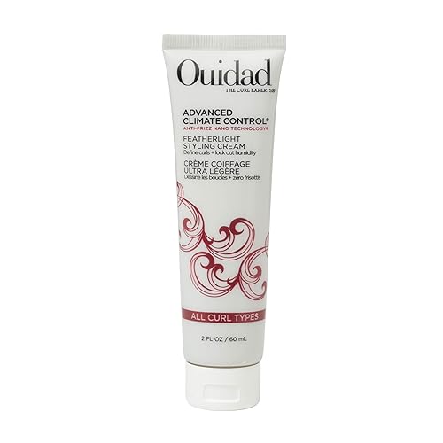 Ouidad Advanced Climate Control Styling Cream, 2 fl oz, Featherlight Curl Cream for Curly Hair, Shiny, Hydrated & Frizz-Free Curls, Sulfates, Parabens