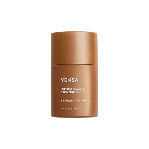 YENSA Super Serum Silk Bronzing Drops for Face - Liquid Bronzer Drops Enriched with Bakuchiol, Ferulic Acid & Super Oils - Hydrates & Nourishes with a