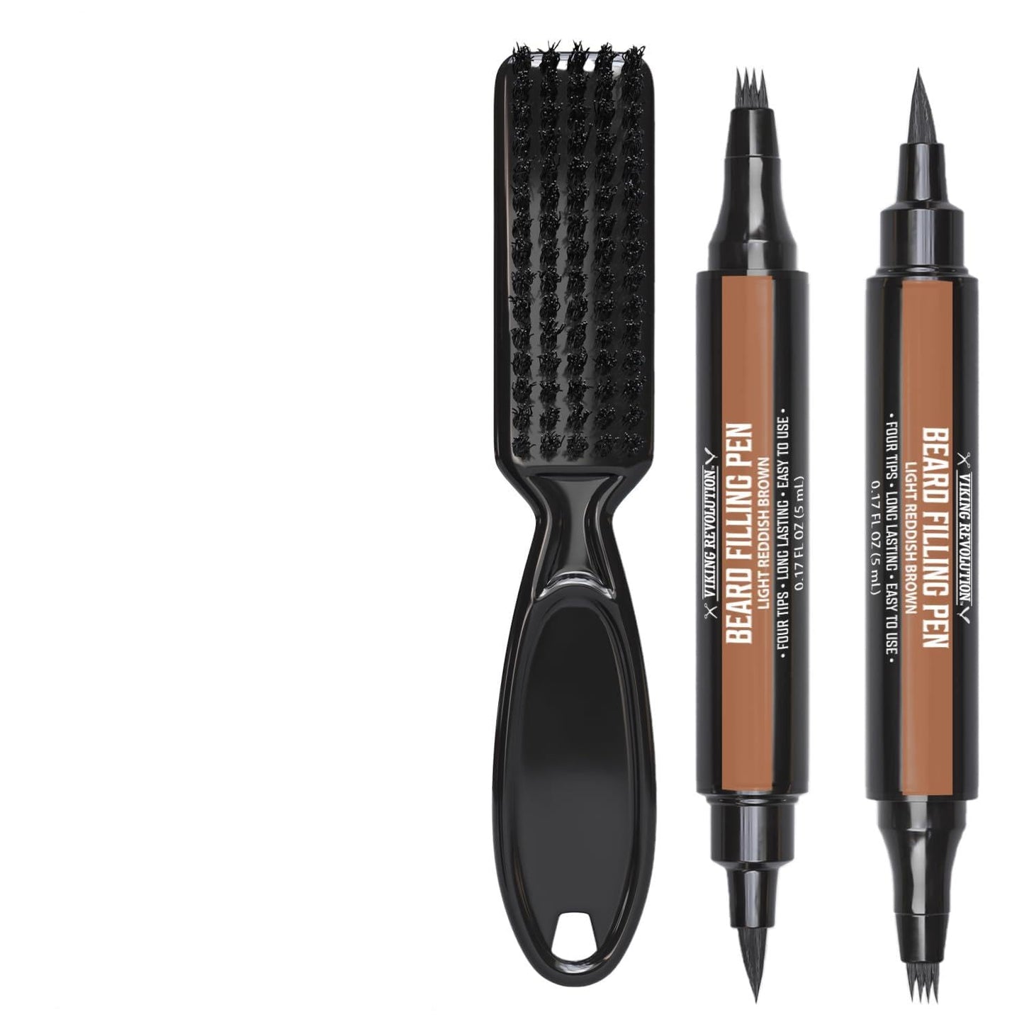 Viking Revolution Beard Pen (2 Pack) - Light Reddish Brown Beard Pencil Filler for Men - Beard Filler for Men Waterproof Beard Filling Pen Kit - Long Beauty and Personal Care Viking Revolution Default Title