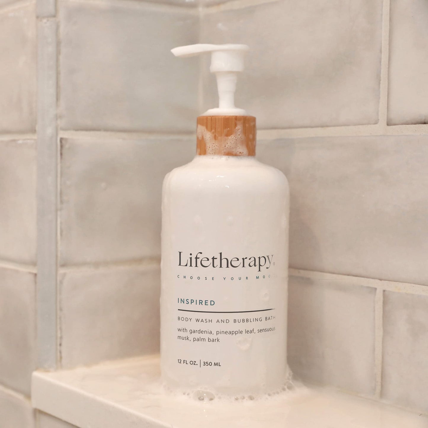 Lifetherapy 3-in-1 Body Wash Bubble Bath & Hand Wash - Inspired | Clean Skin-Loving Formula | Vegan & Gluten Free | Nourishing & Revitalizing | Free