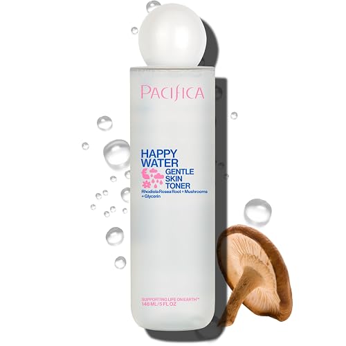 Pacifica Happy Water Hydrating Facial Toner - Vegan Ceramides, Hyaluronic Acid & Electrolytes, Refreshing & Calming for Balanced Skin, Clean Beauty