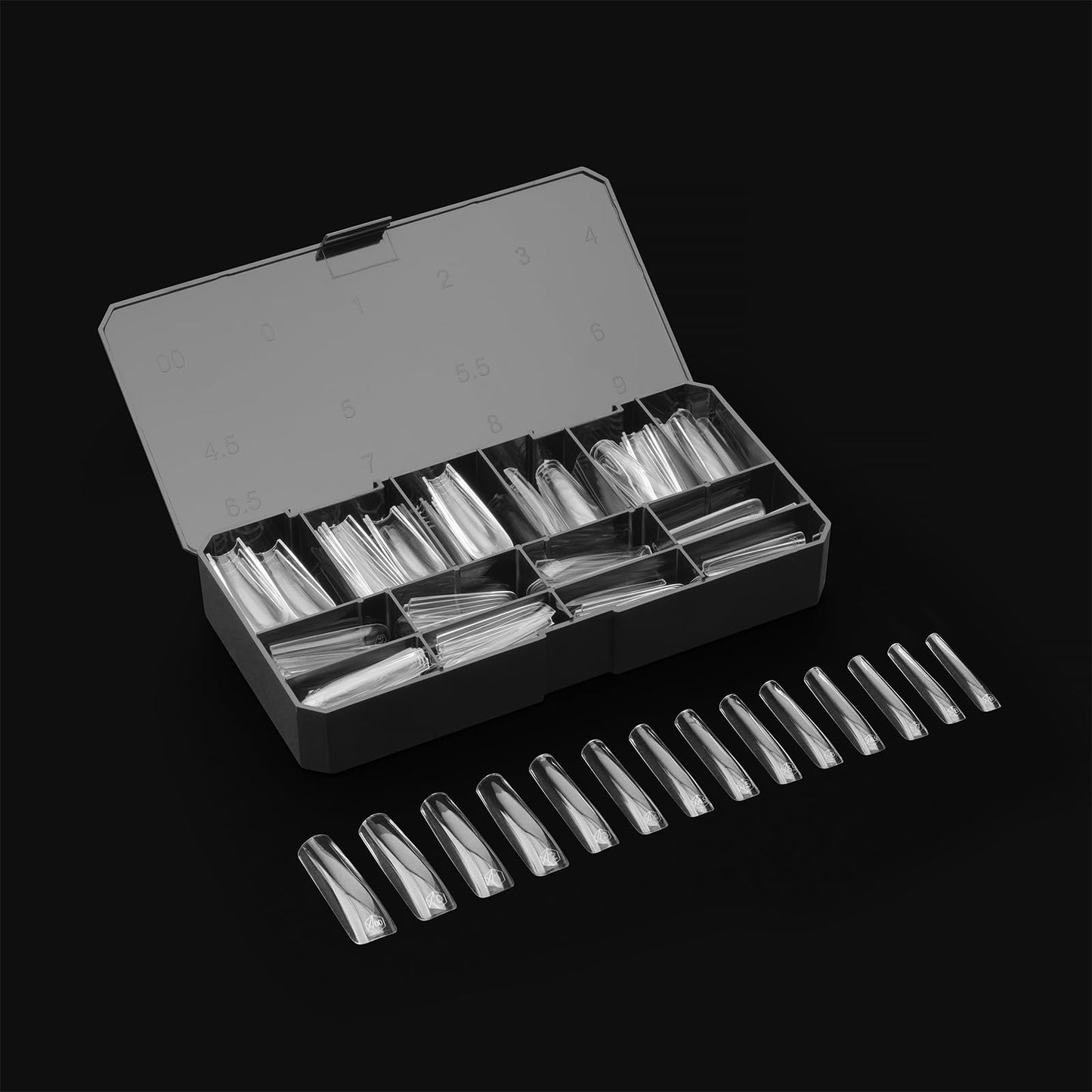 Apres Gel-X Sculpted Box of Nail Tips, 14 Sizes 00-9, Soft Gel Tip Box (210pcs) (Sculpted Square Extra Long, 210) Beauty & Personal Care APRÉS