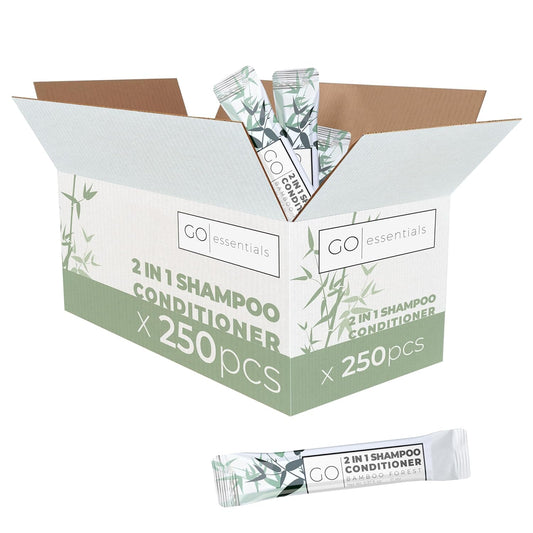 Travel Size Bulk Shampoo and Conditioner -2 in 1 Single Use Travel Shampoo and Conditioner (1000 Packets) Beauty & Personal Care Go Essentials
