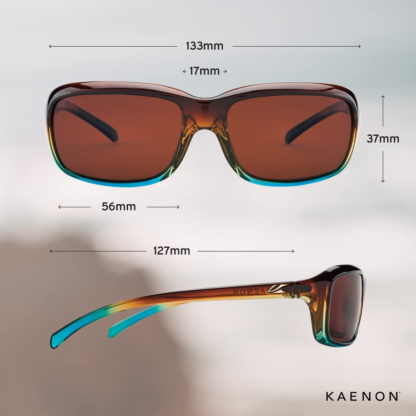 Kaenon Women's Monterey Polarized Sunglasses, Tobacco Denim
