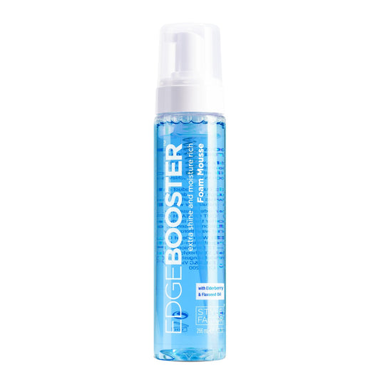Style Factor EDGE BOOSTER Extra Shine & Moisture Rich Foam Mousse | Lightweight Styling for Curls, Waves, Braids & Locs | Volume & Shine |