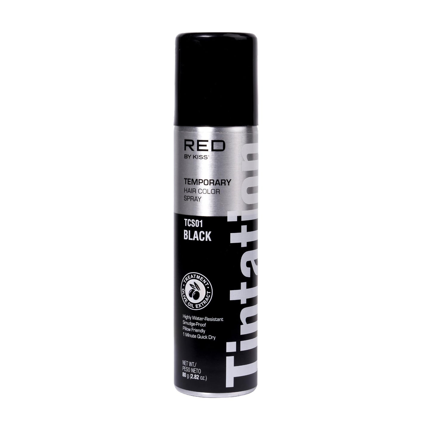 Red by Kiss Tintation Temporary Hair Color Spray, Instant Gray Root Touch Up Coverage, Water-Resistant & Smudge-Proof, Easy Wash Out, Barber