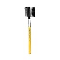 Bdellium Tools Professional Makeup Brush - Travel 722 Comb/Brow - Short Wooden Handle for Convenient Travel, For Groom, Smooth, and Prep Up (Yellow