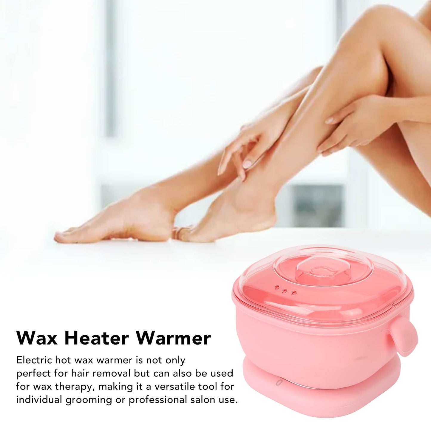 Wax Heater, US Plug 110-120V 100W Electric Hot Wax Warmer Machine, 400ml Silicone Silicone Pot Liner Melting Waxer for Hair Removal Beauty and Personal Care Buachois