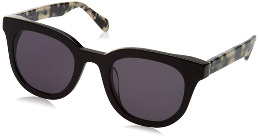 Fossil Women's Female Sunglass Style FOS 2097/S Oval, Black, 48mm, 23mm