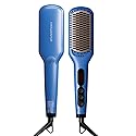 MEGAWISE Pro Ceramic Ionic Hair Straightener Brush for Home Salon | MCH Fast 20s Heating Tech with Auto-Off Safety | Anti-Scald with Universal Dual