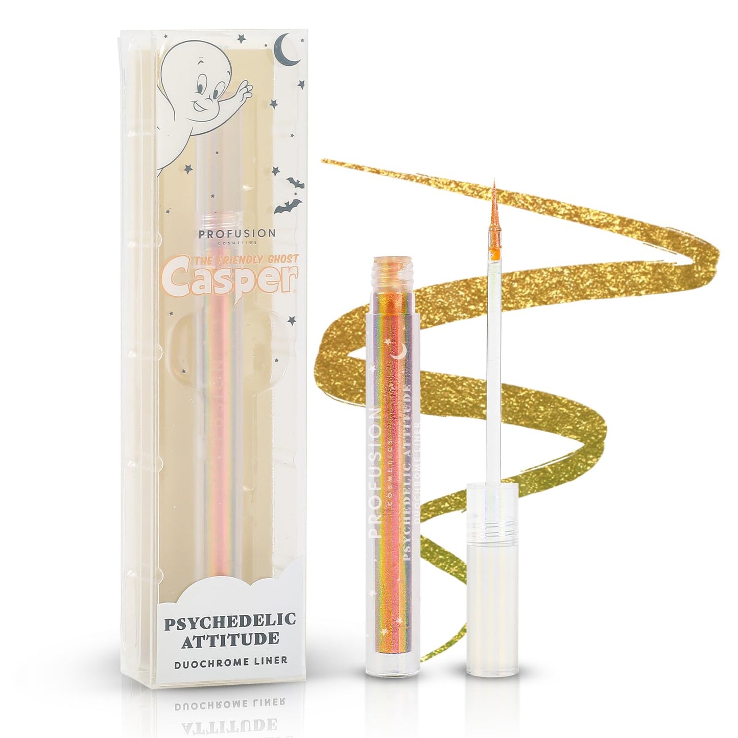 Profusion Cosmetics Casper Cosmic Spirit Duo Chrome Eyeliner - Fine Liquid and Premium Pigmented, Smooth-Glide, Long-Wearing, Color-Shifting Liner…