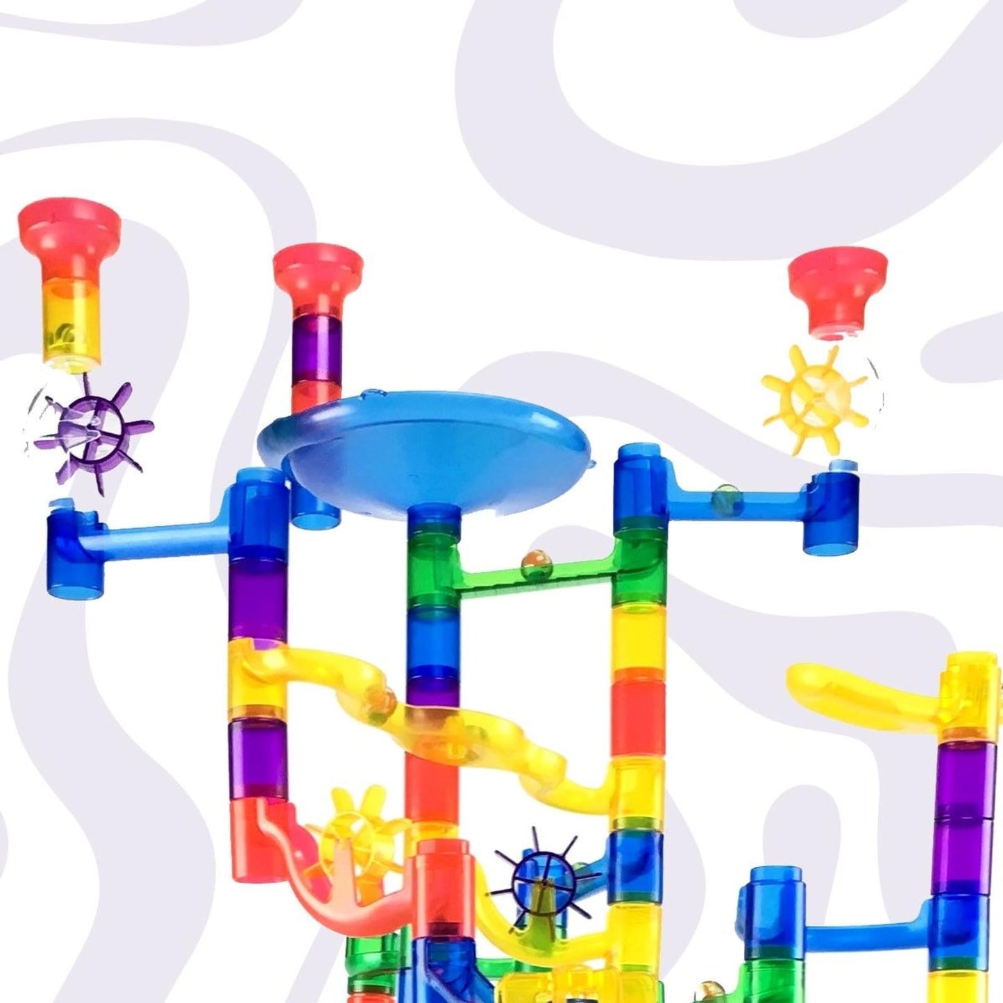 Marble Genius Marble Run Booster Set 20pcs – STEM Construction Building Blocks for Kids Ages 3+, Instruction App Access, Marbles Not Included