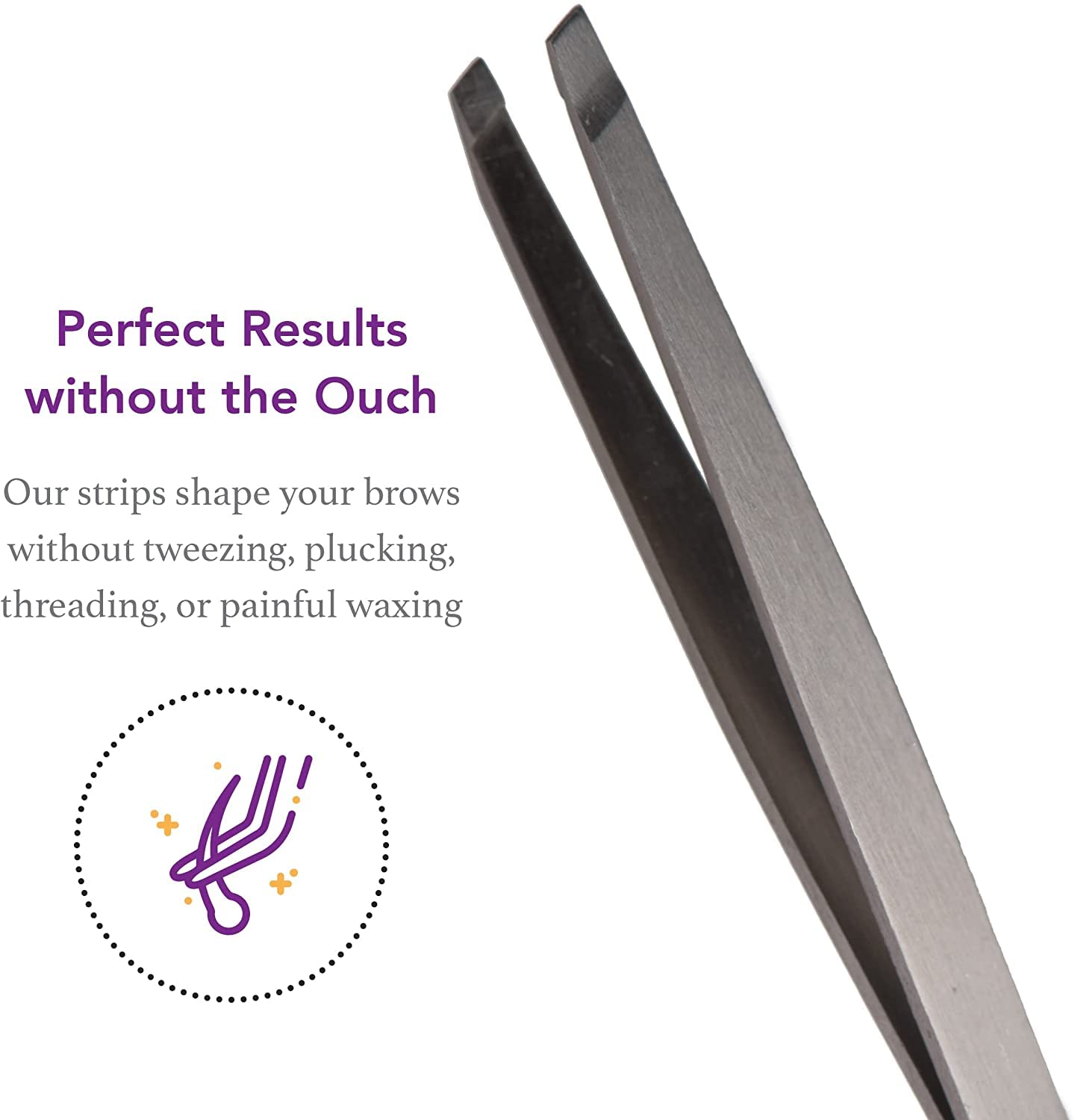 Hair Off Instant Eyebrow Shapers - Fast, Easy, & Mistake Proof Waxing Strips - Natural & Pain-Free Eyebrow Waxing Kit -Wax Strips for Hair Removal