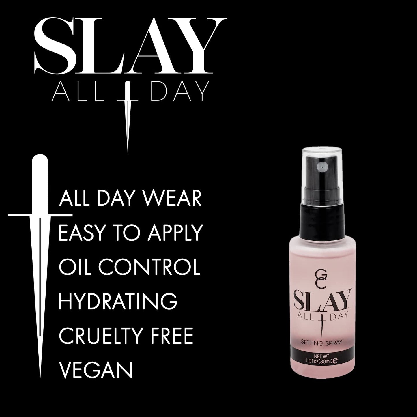 Gerard Cosmetics Makeup Setting Spray Mini (Jasmine), Slay All Day Scented Makeup Finishing Spray, Oil Control, Matte Finish, Cruelty Free, Made USA