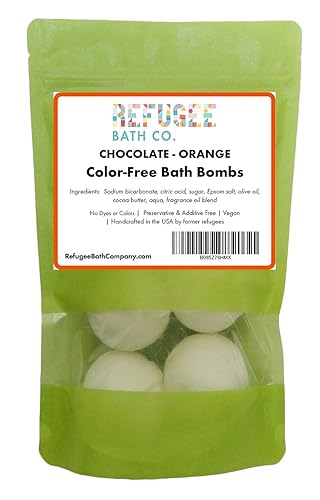 Color-Free Bath Bombs 7 Pack | 2.5 oz. Each | Cocoa Butter and Plant-Based Ingredients with No Dyes of Any Kind | Support Refugee Employment in USA…