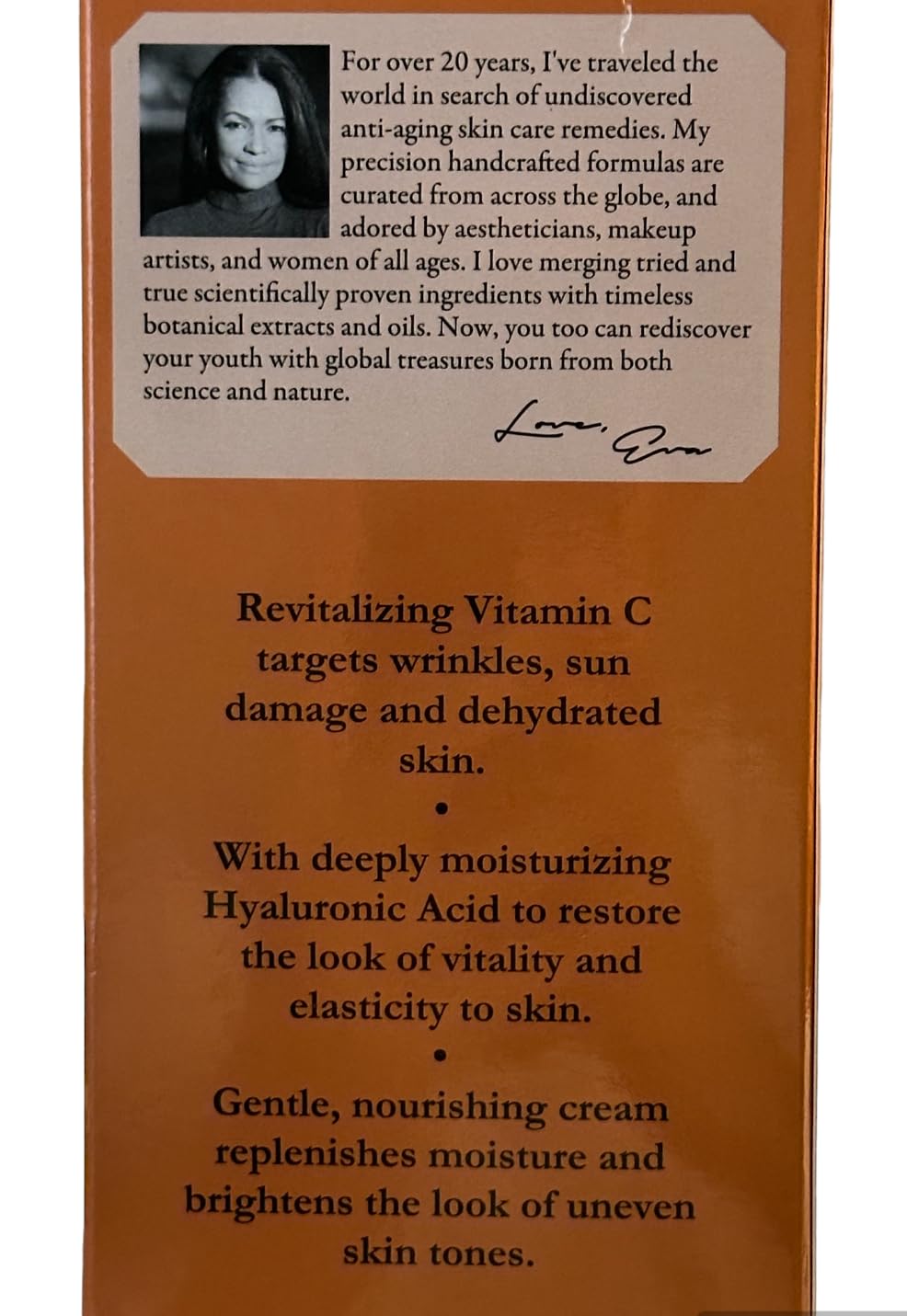 Eva St. Claire Vitamin C Brightening Cream Targeting Wrinkles, Sun Damage & Dehydrated Skin For Women & Men (1.75) Fl OZ