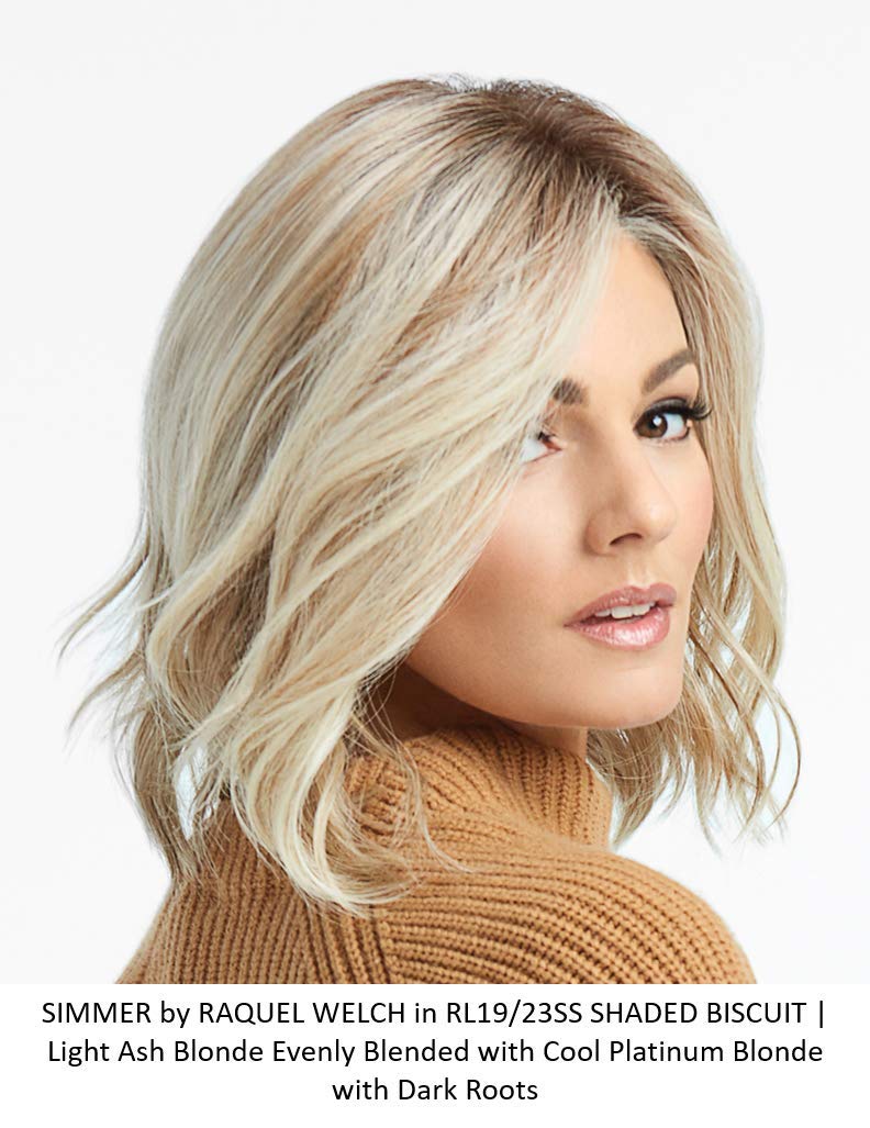 SIMMER Lace Front 6 PC Bundle: SIMMER wig by RW, 4oz Luxury Shampoo & Conditioner, Comb, Beige Wig Cap, 19 Page Belle of Hope Q & A Guide (RL10/12)