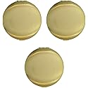 Stephanie Imports Set of 3 Double Sided Magnifying Compact Mirrors with Brushed Metal Finish (Gold, Round)