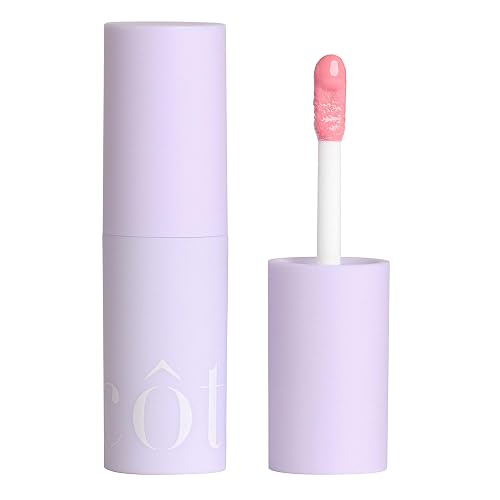 Cote Beauty's Peptide Lip Shine in Lyla, Ultra Hydrating & Long-Lasting Coral Plumping Lip Gloss for Women with Hyaluronic Acid, Shea Butter & Jojoba