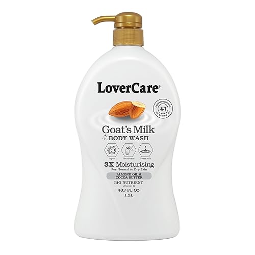 Lovercare Goat's Milk Body Wash 3x Moisturising plus Bio Nutrient (Almond Oil and Cocoa Butter) 40.7 fl oz