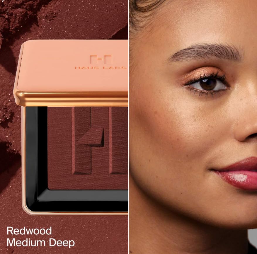 HAUS LABS BY LADY GAGA Power Sculpt Velvet Powder Bronzer - Redwood Medium Deep