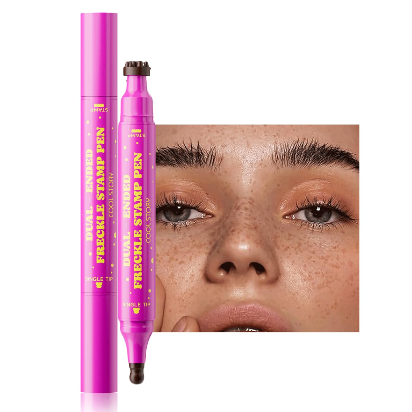 Beauty Glazed Dual-Ended Freckle Stamp Pen - Realistic Faux Freckles Makeup with Soft Sponge Stamp & Precision Tip - Waterproof Long-Lasting Freckle Beauty and Personal Care Beauty Glazed Default Title